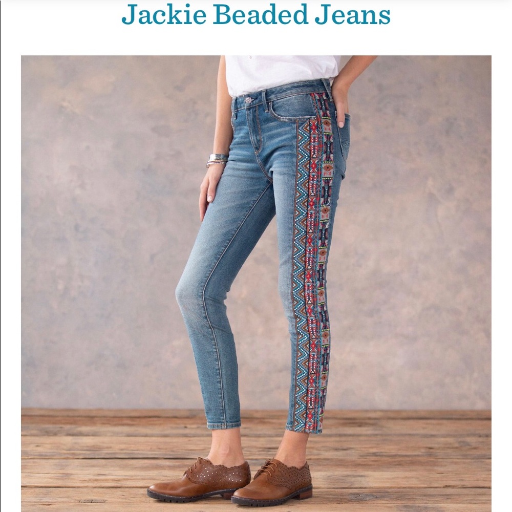 Sundance Jackie Beaded Jeans NIP